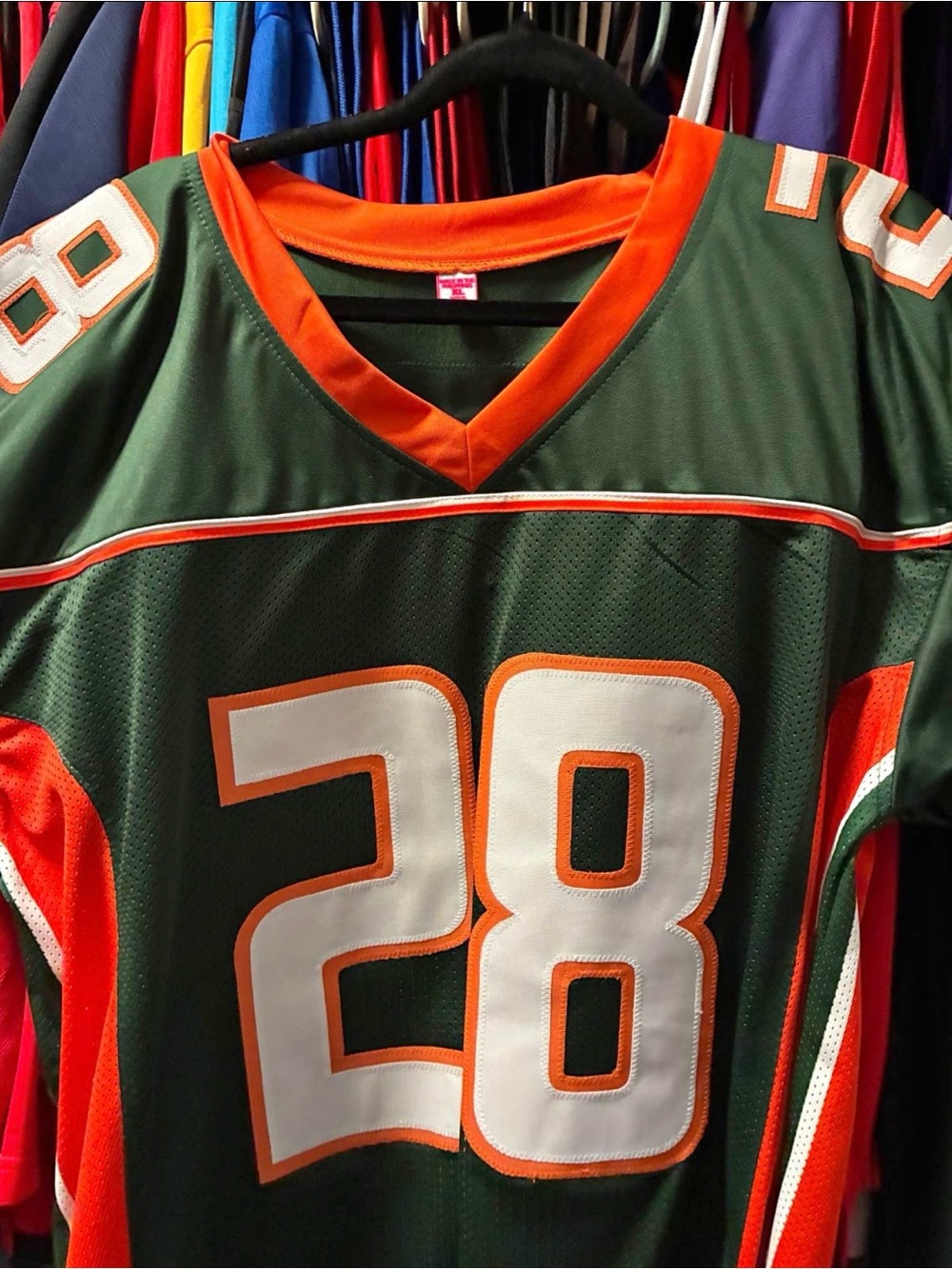Clinton Portis authentic autographed Univ of Miami Football Jersey